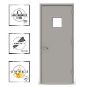 Vision Lite 1010 Steel Prehung Commercial Door with Welded Frame