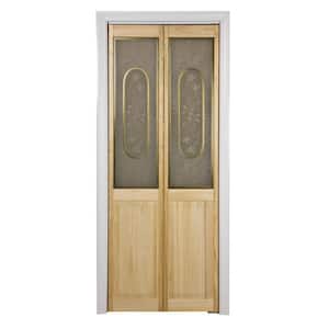 Glass Over Panel Victorian Wood Interior Bi-fold Door