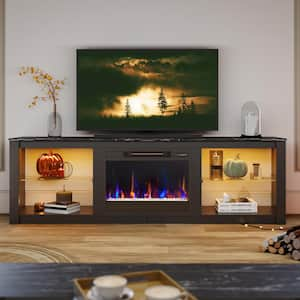 Black in Fireplace TV Stands