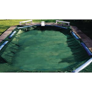 Ripstopper Rectangular Green In Ground Winter Pool Cover