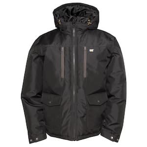 Aspen Men's Black Polyester Water Resistant Insulated Jacket