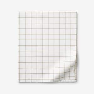 Block Plaid T200 Yarn Dyed Cotton Percale Flat Sheet