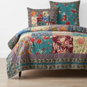 Vintage Floral Garden Cotton Quilt