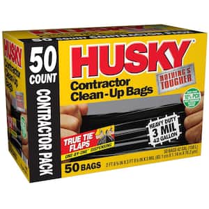 Husky in Contractor Bags