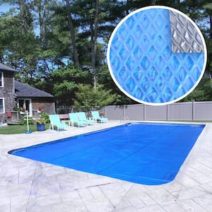 Deluxe 5-Year Rectangular Blue Solar Cover Pool Blanket