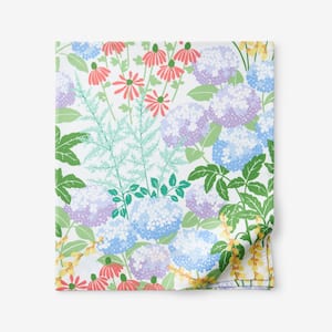 Company Cotton Floral Blossom Cotton Percale Flat Sheet