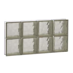 Frameless Bronze Wave Pattern Non-Vented Glass Block Window