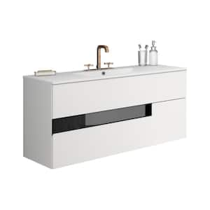 Single Sink in Bathroom Vanities with Tops