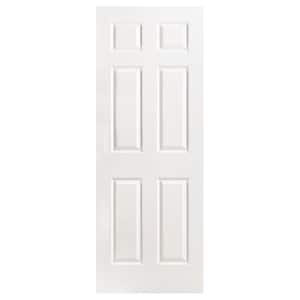 6-Panel Textured Solid Core Primed Composite Single Prehung Interior Door