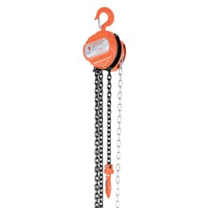 Chain pull to lift rated load (lb.): 2000