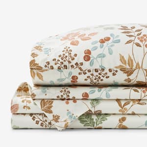 Company Cotton Autumus Leaf Multi Cotton Percale Sheet Set