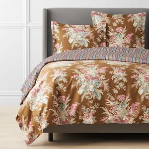 Villa D’Ascoli Malti Floral Stripe Sateen Duvet Cover