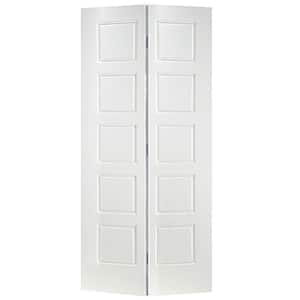Riverside Smooth 10-Panel Hollow-Core Primed Composite Interior Closet Bi-fold Door