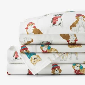 Company Cotton Classy Dogs Velvet Flannel Cotton Sheet Set