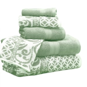Trefoil 6-Piece Geometric Bath Towel Set
