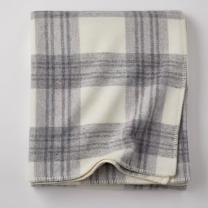 Ledge Plaid Merino Wool Woven Blanket