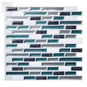 Blue in Peel and Stick Backsplash