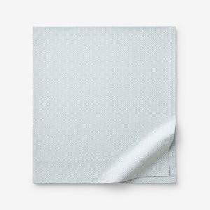 Company Cotton Clemencia Geometric Percale Flat Sheet