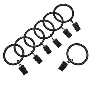Matte Black in Curtain Rings & Clips
