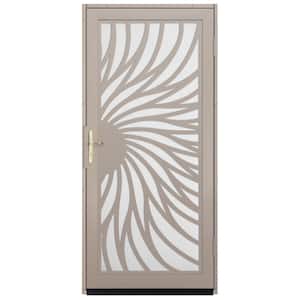 Solstice Outswing Security Door with Perforated Screen and Satin Nickel Hardware