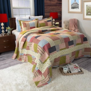 Savannah Stripes & Plaids 300-Thread Count Polyester Quilt
