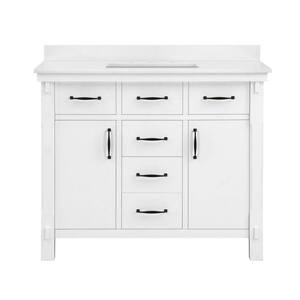 42 Inch Vanities - White - Bathroom Vanities with Tops - Bathroom ...