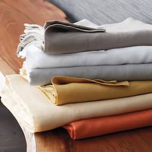 Solid Washed Linen Flat Sheet