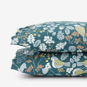 Company Cotton Swallow Leaf Cotton Percale Pillowcase (Set of 2)