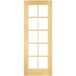 Smooth 10-Lite French Solid Core Unfinished Pine Interior Door Slab