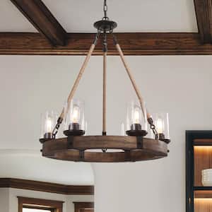 Wagon Wheel in Chandeliers