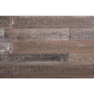Brown-gray color of old reclaimed lumber