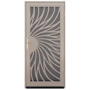 Solstice Outswing Security Door with Insect Screen and Satin Nickel Hardware