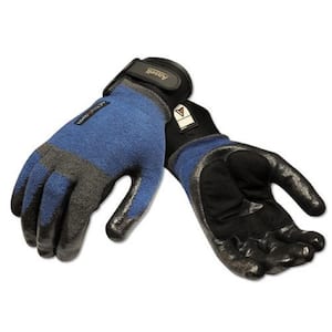 Blue in Work Gloves