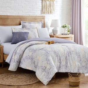 Multi-Colored Annabelle Printed Cotton Blend Complete Comforter Bed Set