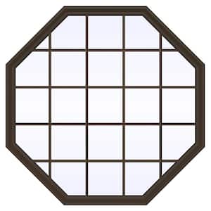 V-2500 Series Fixed Octagon Vinyl Window with Grids