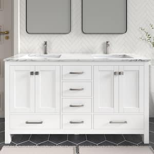 Double Sink in Bathroom Vanities with Tops