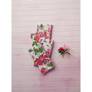 Floral cloth napkins & napkin rings