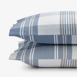 Company Cotton Oversized Plaid Velvet Flannel Cotton Pillowcases (Set of 2)