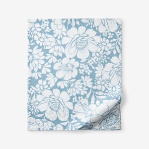 Company Cotton Epic Bloom Cotton Percale Flat Sheet