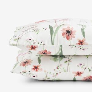 Legends Hotel Spring Medley Wrinkle-Free White Multi Sateen Pillowcase (Set of 2)