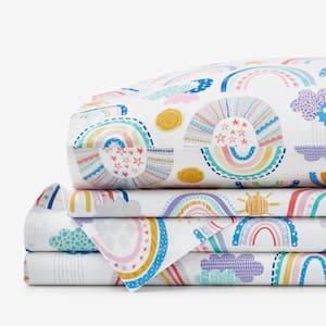 Company Kids Magical Rainbows Multi Organic Cotton Percale Sheet Set