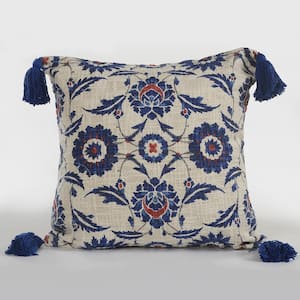 Floral Paradise Hypoallergenic Polyester 18 in. x 18 in. Throw Pillow