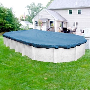 Econo Mesh Oval Blue Mesh Above Ground Winter Pool Cover