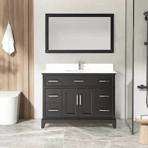 48 Inch Vanities - Black - Bathroom Vanities with Tops - Bathroom ...