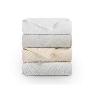 Ella Cotton King Ivory Coverlet Set