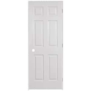 6-Panel Textured Hollow Core Primed Composite Single Prehung Interior Door