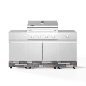 Grill + Side Burner + Cabinet