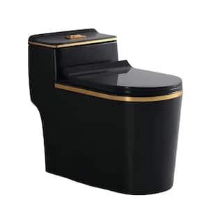 Black in One Piece Toilets