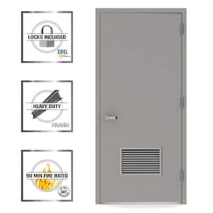 Firerated Louver Steel Prehung Commercial Door with Welded Frame