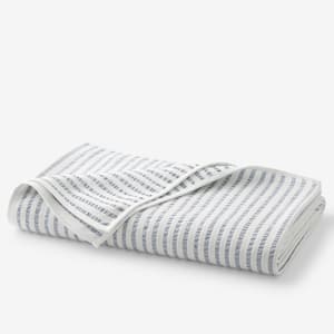 Ruched Stripe Cotton Blanket
